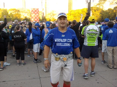 Happily Guillermo finished the Illinois Marathon.